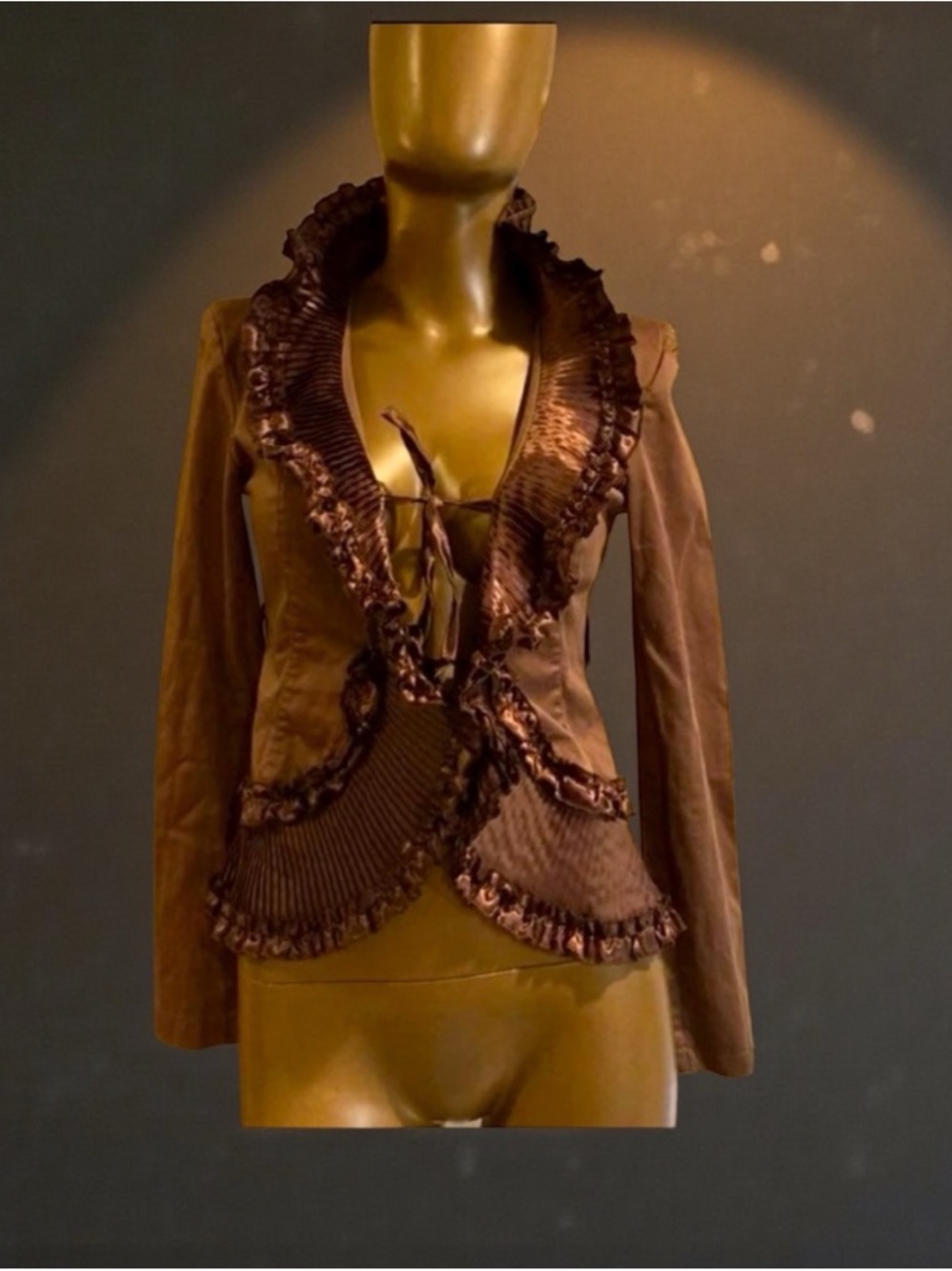 Vintage steampunk ruffle jacket